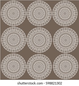 Vector seamless pattern. Modern stylish texture. Repeating geometric tiles. Concentric circles