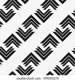 Vector seamless pattern. Modern stylish texture. Repeating geometric tiles with a grid of the corners.