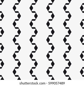 Vector seamless pattern. Modern stylish texture. Repeating geometric tiles with a strip of rhombuses.