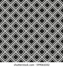 Vector seamless pattern. Modern stylish texture. Repeating geometric tiles with a grid of squares.