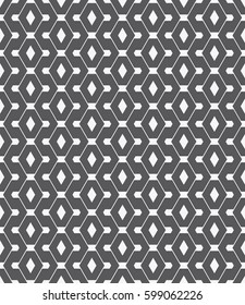 Vector seamless pattern. Modern stylish texture. Repeating geometric tiles with a grid of rhombuses.