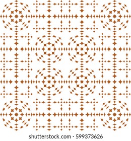 Vector seamless pattern. Modern stylish texture. Repeating geometric tracery. Contemporary graphic design. Orange color Background.