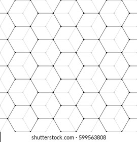 Vector seamless pattern. Modern stylish texture. Repeated geometric pattern. A lattice of hexagonal cells.