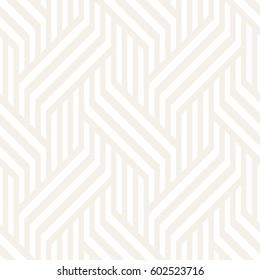 Vector Seamless Pattern. Modern Stylish Interlacing Lines Texture. Geometric Striped Ornament. Subtle Linear Braids