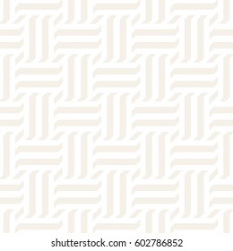 Vector Seamless Pattern. Modern Stylish Interlacing Lines Texture. Geometric Striped Ornament. Subtle Linear Braids