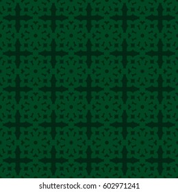 Vector seamless pattern. Modern stylish texture. Repeating geometric tracery. Contemporary graphic design. Spring green color Background.