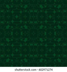 Vector seamless pattern. Modern stylish texture. Repeating geometric tracery. Contemporary graphic design. Spring green color Background.