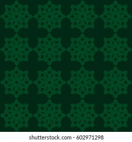 Vector seamless pattern. Modern stylish texture. Repeating geometric tracery. Contemporary graphic design. Spring green color Background.