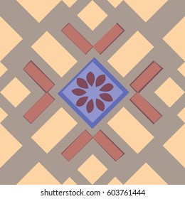 Vector seamless pattern. Modern stylish texture. Repeating geometric tiles with smooth rhombuses