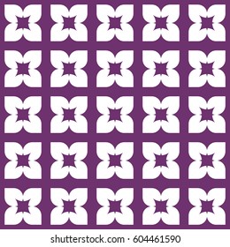 Vector seamless pattern. Modern stylish texture. Repeating geometric tracery. Contemporary graphic design. Purple color Background.