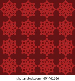 Vector seamless pattern. Modern stylish texture. Repeating geometric tracery. Contemporary graphic design. Red color Background.