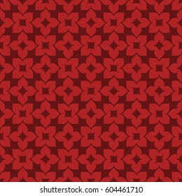 Vector seamless pattern. Modern stylish texture. Repeating geometric tracery. Contemporary graphic design. Red color Background.