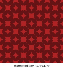 Vector seamless pattern. Modern stylish texture. Repeating geometric tracery. Contemporary graphic design. Red color Background.