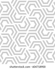 Vector seamless pattern. Modern stylish texture. Monochrome geometric pattern with hexagonal tiles