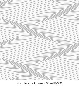 Vector seamless pattern. Modern stylish texture with wavy stripes. Geometric abstract background.