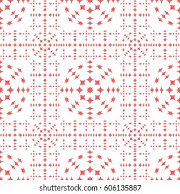 Vector seamless pattern. Modern stylish texture. Repeating geometric tracery. Contemporary graphic design. Pink color Background.