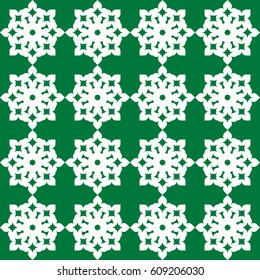 Vector seamless pattern. Modern stylish texture. Repeating geometric tracery. Contemporary graphic design. Spring green color Background.