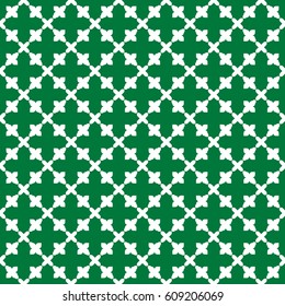 Vector seamless pattern. Modern stylish texture. Repeating geometric tracery. Contemporary graphic design. Spring green color Background.