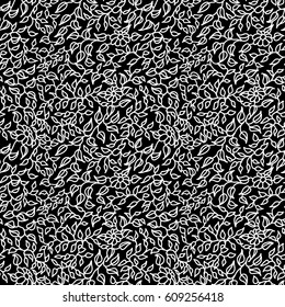 Vector seamless pattern. Modern stylish texture. Doodle floral ornament.