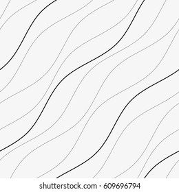 Vector seamless pattern. Modern stylish texture with wavy stripes. Geometric abstract background.