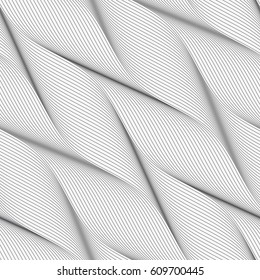 Vector seamless pattern. Modern stylish texture with wavy stripes. Geometric abstract background.
