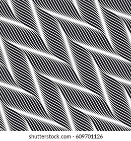 Vector seamless pattern. Modern stylish texture with wavy stripes. Geometric abstract background.