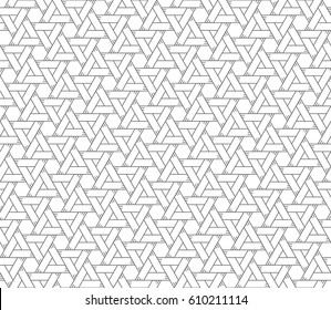 Vector seamless pattern. Modern stylish texture. Repeating geometric pattern tiles with staggered hexagon.