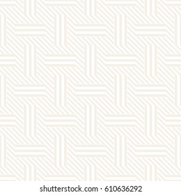 Vector Seamless Pattern. Modern Stylish Interlacing Lines Texture. Geometric Striped Ornament.