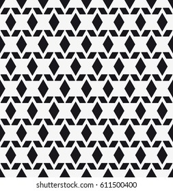 Vector seamless pattern. Modern stylish texture. Repeating geometric tiles with a grid of rhombuses and triangles.