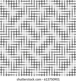 Vector seamless pattern. Modern stylish texture. Repetition of geometric tiles with a grid of striped squares.