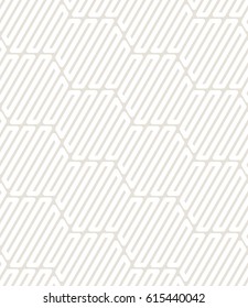 Vector seamless pattern. Modern stylish texture. Repeating geometric tiles. Monochrome grid with striped hexagons. Hexagonal geometric background. Contemporary graphic design.