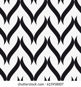 Vector seamless pattern. Modern stylish texture with wavy stripes. Geometric abstract background.