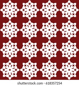 Vector seamless pattern. Modern stylish texture. Repeating geometric tracery. Contemporary graphic design. Red color Background.