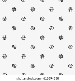 Vector seamless pattern. Modern stylish texture. Repetition of geometric tiles with abstract flowers.
