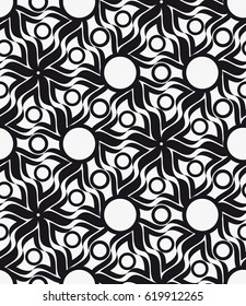 Vector seamless pattern. Modern stylish texture with figures of wavy lines. Geometric abstract background.