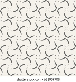 Vector seamless pattern. Modern stylish geometric texture. Repeating abstract background of twisted elements.