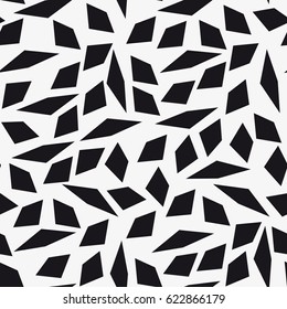 Vector seamless pattern. Modern stylish texture. Repetition of geometric tiles with a grid of squares of different shapes.