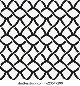 Vector seamless pattern. Modern stylish texture with figures of wavy lines. Geometric abstract background.