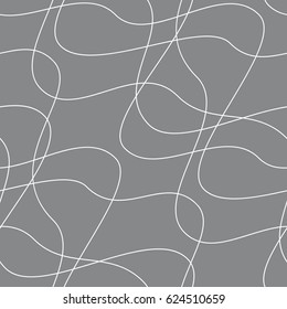 Vector seamless pattern. Modern stylish texture with figures of wavy lines. Geometric abstract background.