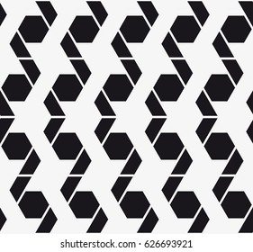 Vector seamless pattern. Modern stylish texture. Repeating geometric tiles with hexagonal grid.