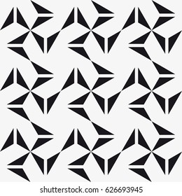 Vector seamless pattern. Modern stylish texture. Repeating geometric tiles with triangles.