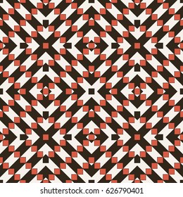Vector seamless pattern. Modern stylish texture in the form of rhombus tiles. Regularly repeating geometric shapes, squares. Vector element of graphical design.