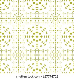 Vector seamless pattern. Modern stylish texture. Repeating geometric tracery. Contemporary graphic design. Yellow color Background.