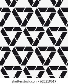 Vector seamless pattern. Modern stylish texture. Repeating geometric tiles with triangles.