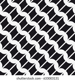 Vector seamless pattern. Modern stylish texture. Repetition of geometric tiles with a grid of rectangles of different shapes.
