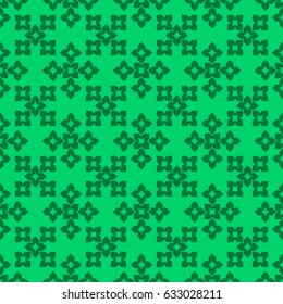 Vector seamless pattern. Modern stylish texture. Repeating geometric tracery. Contemporary graphic design. Spring green color Background.