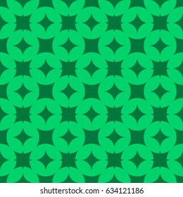 Vector seamless pattern. Modern stylish texture. Repeating geometric tracery. Contemporary graphic design. Spring green color Background.