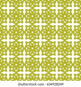 Vector seamless pattern. Modern stylish texture. Repeating geometric tracery. Contemporary graphic design. Yellow color Background.