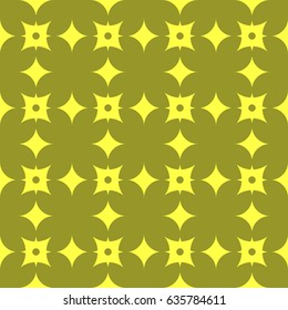 Vector seamless pattern. Modern stylish texture. Repeating geometric tracery. Contemporary graphic design. Yellow color Background.