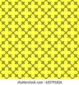 Vector seamless pattern. Modern stylish texture. Repeating geometric tracery. Contemporary graphic design. Yellow color Background.